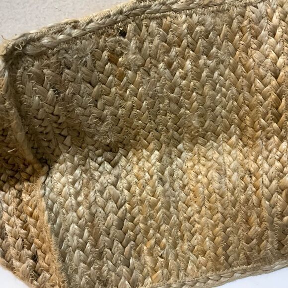 COPY - Allen Roth Natural Jute Woven Shopping Tote Basket Beige Brown, Carry Ha… - Picture 5 of 13